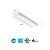 Contractor Select FMLWL Series 2 ft. Dimmable 4000K Cool White Integrated 3000 Lumen LED Low Profile LED Wraparound - Super Arbor