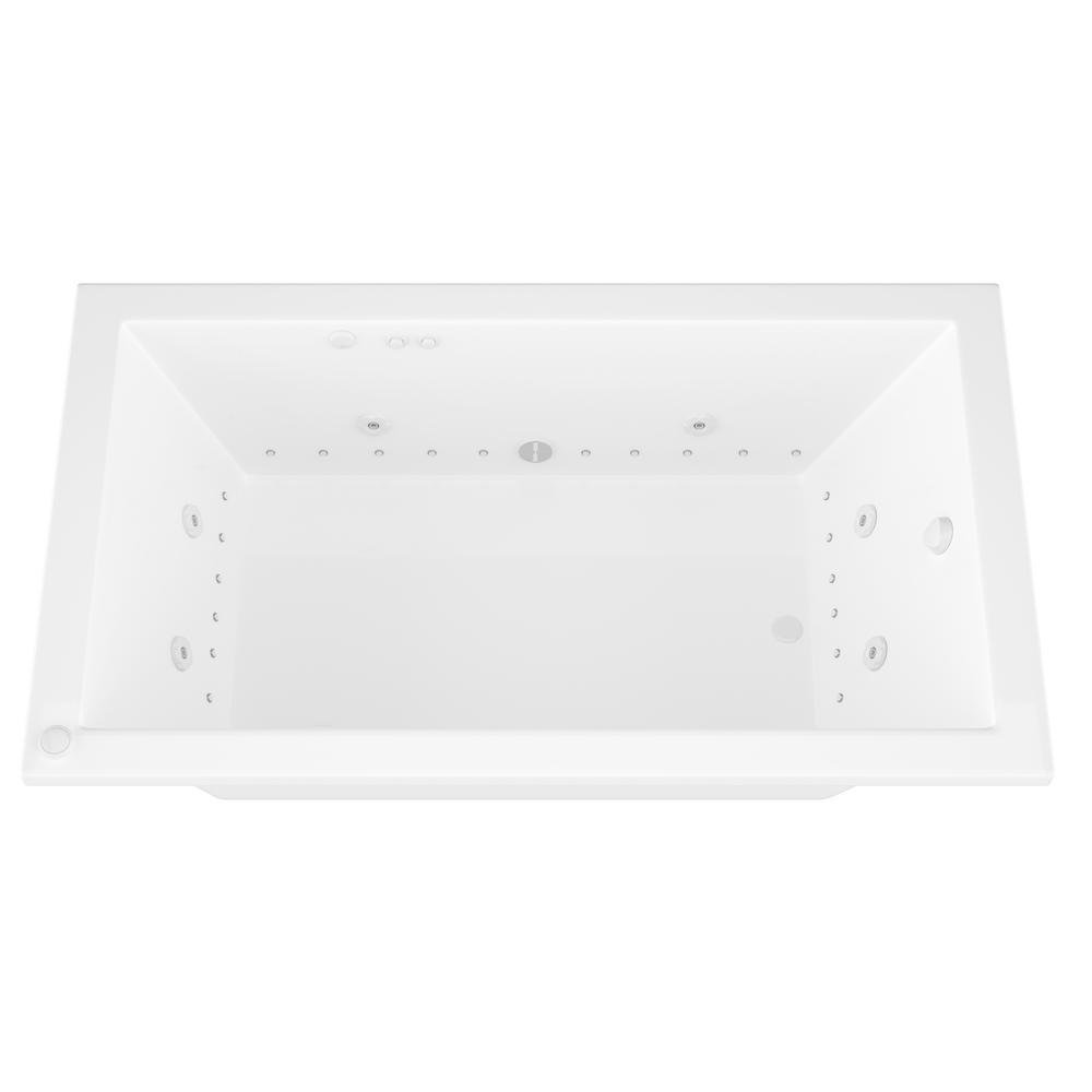 Sapphire 5.5 ft. Rectangular Drop-in Whirlpool and Air Bath Tub in White - Super Arbor