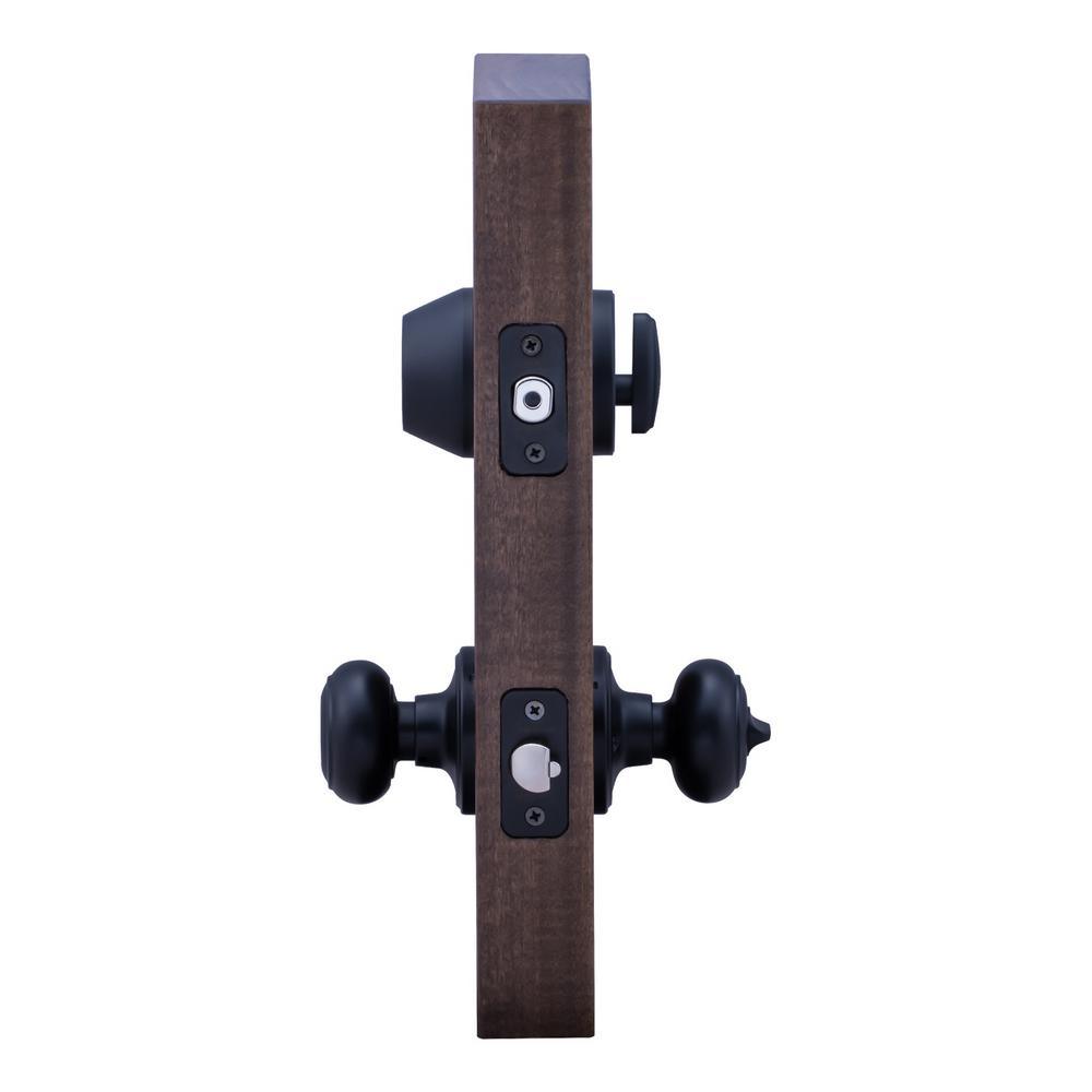 Colonial Black Entry Door Knob with Deadbolt - Super Arbor