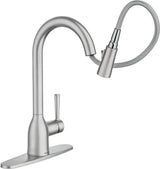 Moen Adler 1-Handle Deck Mount Pull-Down Handle/Lever Commercial/Residential Kitchen Faucet (Deck Plate Included)