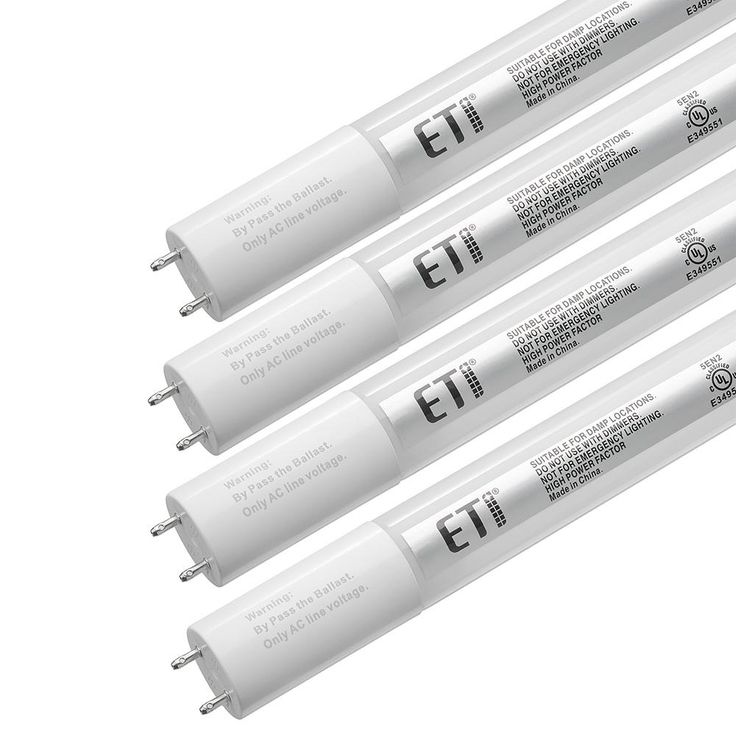 ETi 48-Watt 4 ft. Linear LED Tube Light Bulb Retrofit Conversion Kit Replaces 8 ft. T8 T12 Fluorescent Bulb 7200 Lumen 5000K