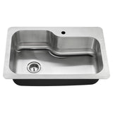 American Standard Raleigh 33-in x 22-in Stainless Steel Single-Bowl Dual-Mount Kitchen Sink All-in-One Kit with 1-Hole Faucet