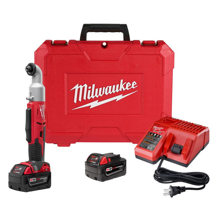 M18 18-Volt Lithium-Ion Cordless 1/4 in. Hex 2-Speed Right Angle Impact Driver W/(2) 3.0Ah Batteries, Charger, Hard Case