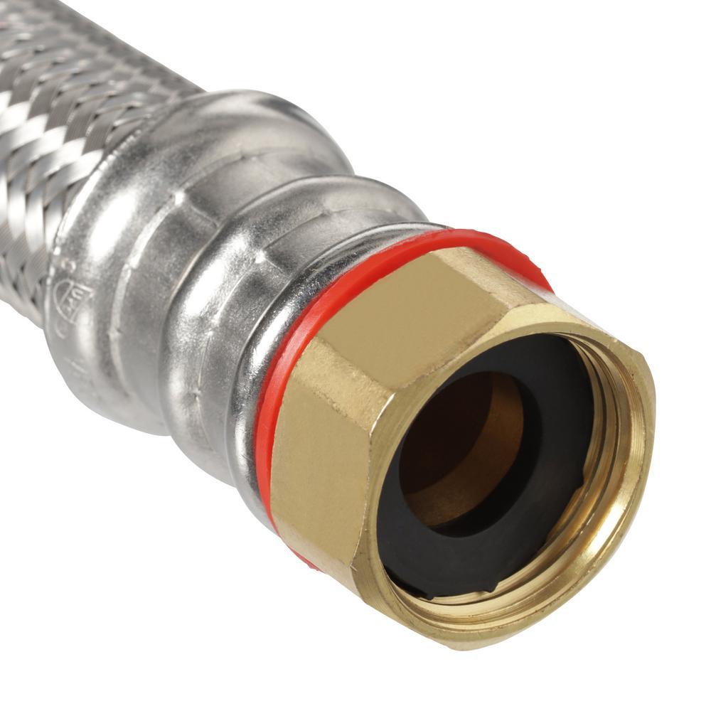 3/4 in. FIP x 3/4 in. FIP x 24 in. Stainless Steel Water Heater Supply Line - Super Arbor