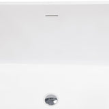67 in. Matte Black Fiberglass Non-Whirlpool Bathtub with Tub Filler Combo - Modern Flat Bottom Stand Alone Tub - Super Arbor