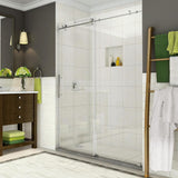 Coraline 56 in. to 60 in. x 76 in. Frameless Sliding Shower Door in Matte Black - Super Arbor