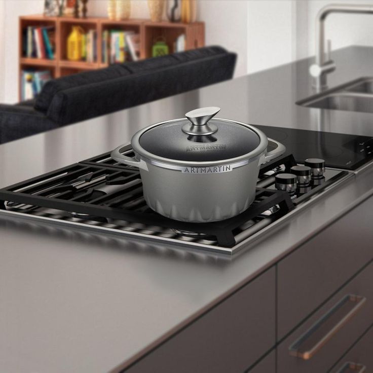 8.7 in ARTMARTIN Non-Stick Ceramic Coated Stockpot and Glass Lid Induction Bottom