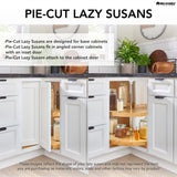 Rev-A-Shelf 2-Tier Polymer Pie-Cut Cabinet Lazy Susan, 28" Diameter
