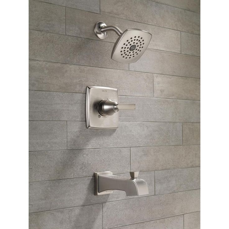 Delta Ashlyn Stainless 1-Handle Bathtub and Shower Faucet