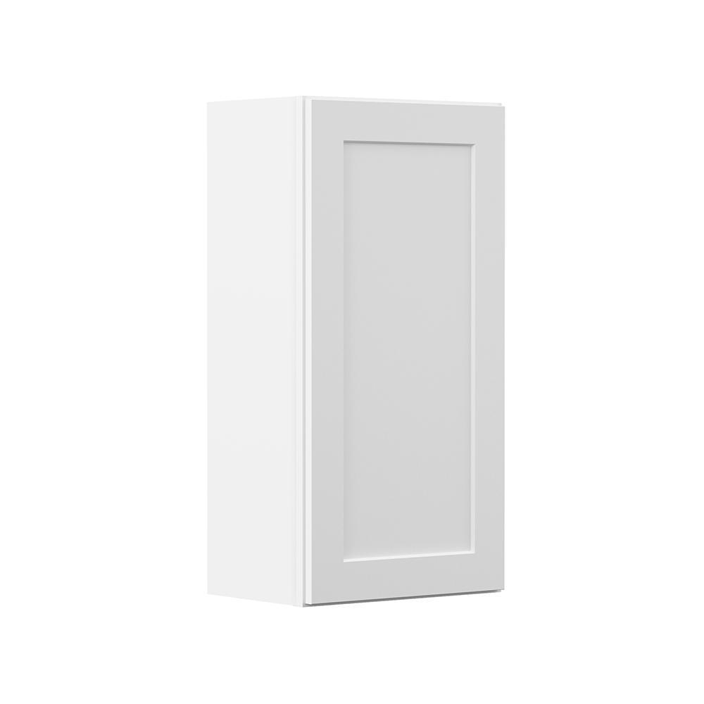Shaker Ready To Assemble 9 in. W x 36 in. H x 12 in. D Plywood Wall Kitchen Cabinet in Denver White Painted Finish