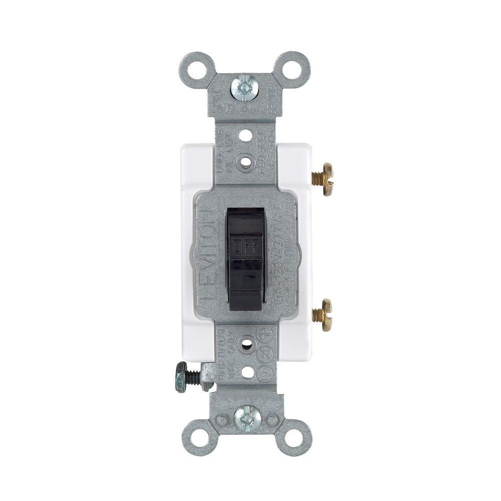 20 Amp Single-Pole AC Quiet Toggle Switch, White - Super Arbor