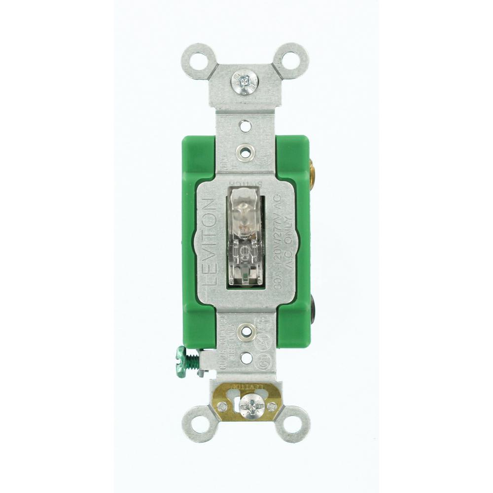 30 Amp Industrial Grade Heavy Duty Double-Pole Pilot Light Toggle Switch, Red - Super Arbor