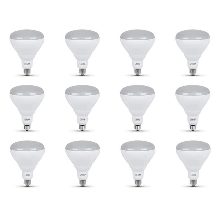 Feit Electric 65-Watt Equivalent BR40 Dimmable CEC Title 24 Compliant LED Light Bulb Soft White (12-Pack)