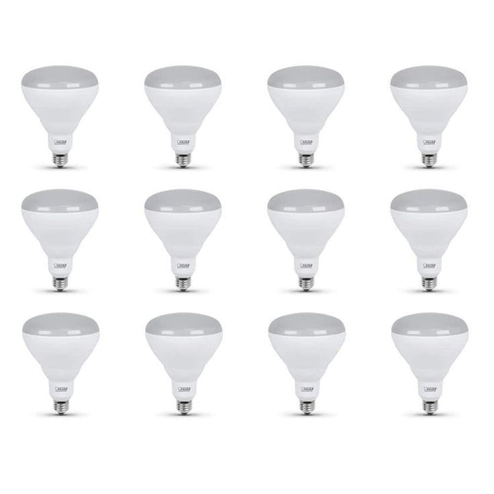 Feit Electric 65-Watt Equivalent BR40 Dimmable CEC Title 24 Compliant LED Light Bulb Soft White (12-Pack)