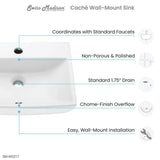 Swiss Madison Sublime Compact Ceramic Wall Hung Sink in White