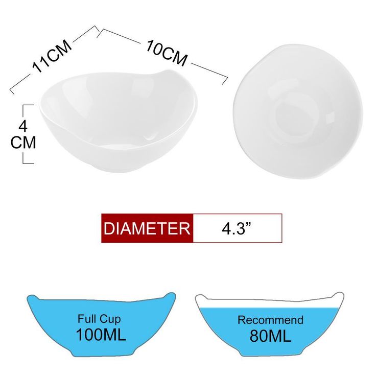 4.3 in. White Ceramic Ramekins Souffle Dishes Serving Bowls Set (Set of 12)