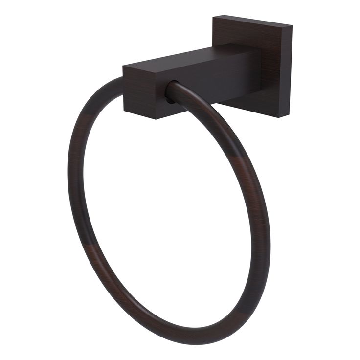 Allied Brass Montero Matte Black Wall Mount Towel Ring