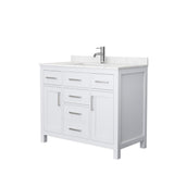 Beckett 72 in. W x 22 in. D Double Bath Vanity in Dark Gray with Cultured Marble Vanity Top in Carrara with White Basins - Super Arbor