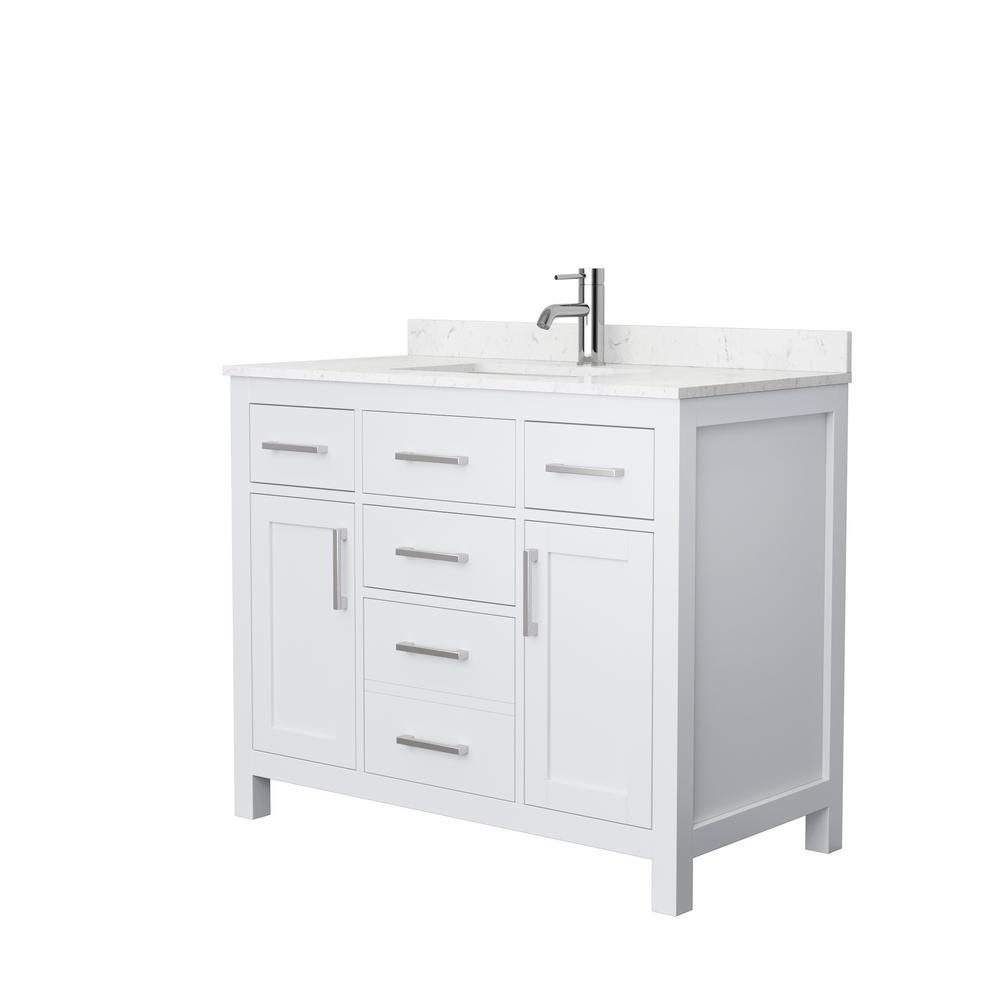 Beckett 72 in. W x 22 in. D Double Bath Vanity in White with Cultured Marble Vanity Top in Carrara with White Basins - Super Arbor