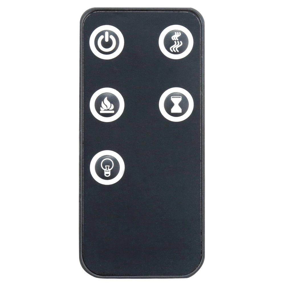 42 in. LED Fire and Ice Electric Fireplace with Remote in Black - Super Arbor