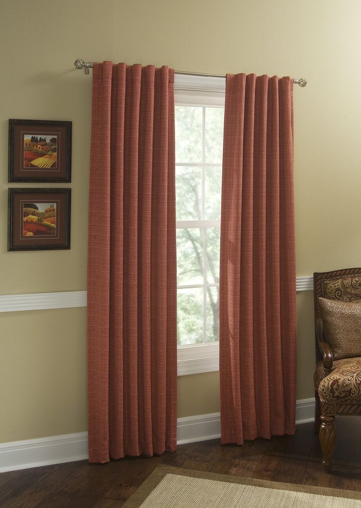 Style Selections Roberta 84-in Brick Polyester Room Darkening Thermal Lined Single Curtain Panel