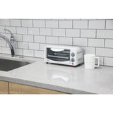 Personal 650 W 2-Slice White Toaster Oven with Built-In Timer