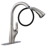 Trielle Single-Handle Pull-Down Sprayer Kitchen Faucet in Vibrant Stainless - Super Arbor