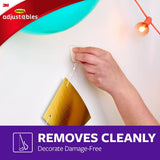Command Adjustables 1/2 lb. Clear Repositionable Clips (14 Clips with 30 Adhesive Strips) - Super Arbor