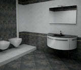 Emser Cosmopolitan Charcoal Porcelain Tile, 12 in. x 24 in, Glazed Stone-Look, 6-Pack