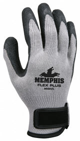 MCR SAFETY Latex Coated Gloves, Medium, Flex Plus