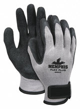 MCR SAFETY Latex Coated Gloves, Medium, Flex Plus