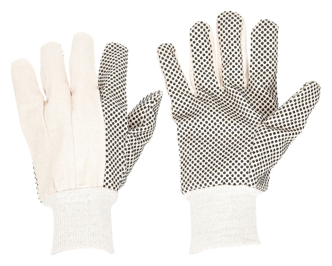 CONDOR PVC Dotted Knit Gloves, Full Finger, Large