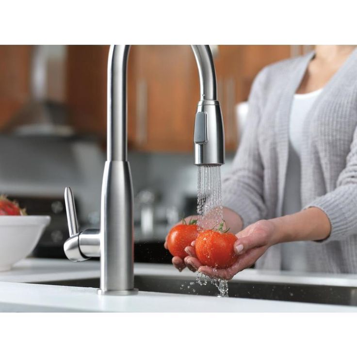 Peerless Choice Chrome 1-Handle Deck-Mount Low-Arc Handle Kitchen Faucet
