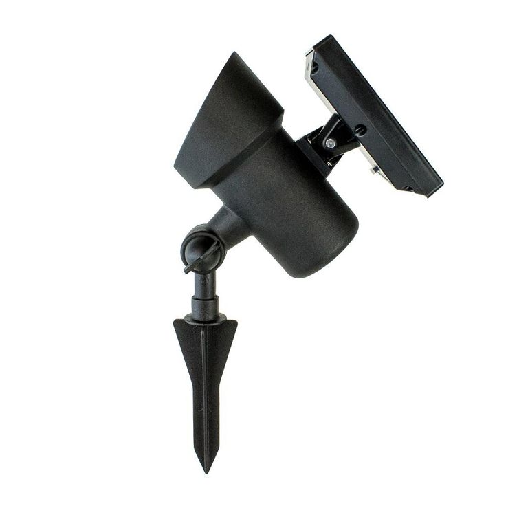 High Lumen Metal Solar Black Outdoor Integrated LED Landscape Spot Light