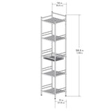 Slat Style 14 in. W x 11 in. D x 58.5 in. H Towel Tower in Bronze - Super Arbor
