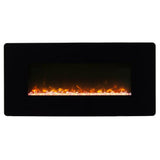 Winslow 35 in. Wall-Mount/Tabletop Linear Electric Fireplace in Black - Super Arbor