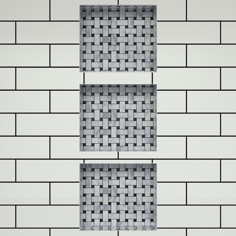 Redi Niche 16 in. x 42 in. Triple Shower Niche Set in Black - Super Arbor