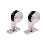 Top Mount 60 in. Stainless-Steel Barn Style Sliding Door Track and Hardware Set - Super Arbor