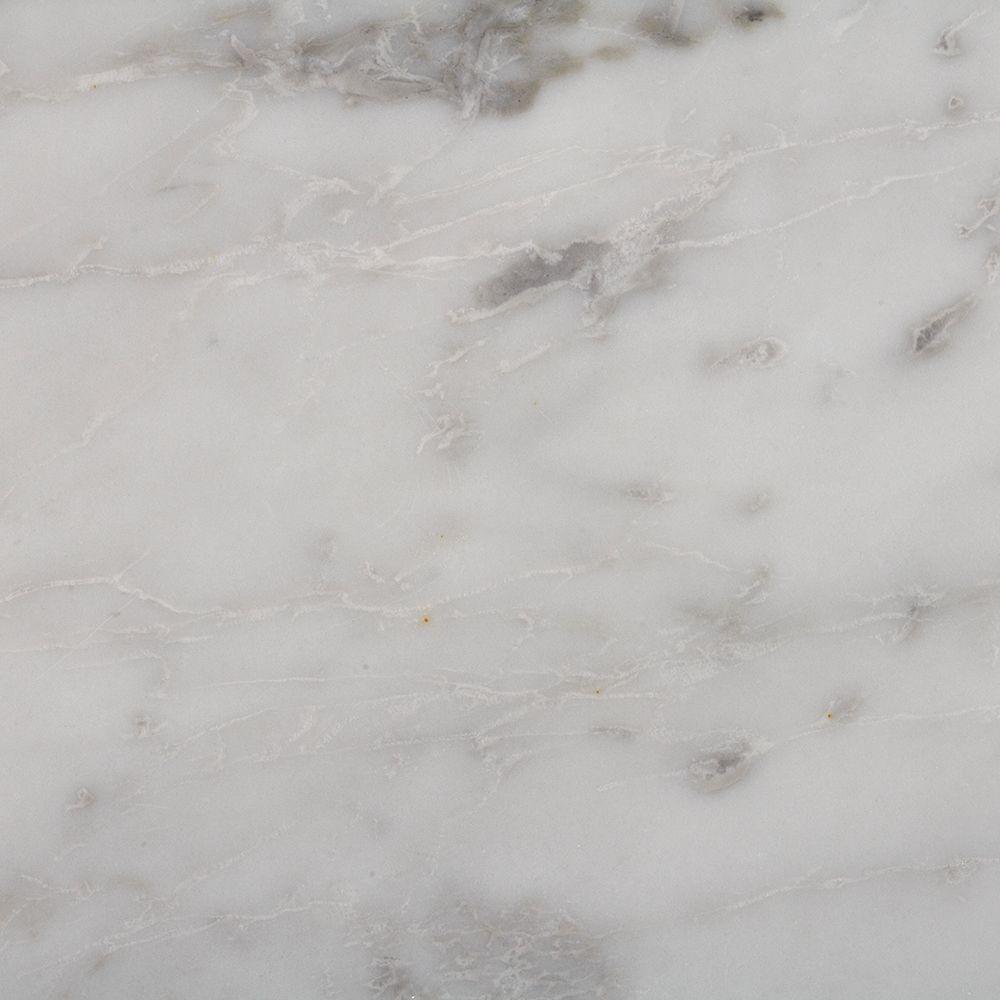 37 in. W Marble Vanity Top in Carrara with White Bowl and 8 in. Faucet Spread - Super Arbor