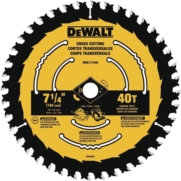 DEWALT 2-Pack 7-1/4-in 24 and 40 Set-Tooth Tungsten Carbide-Tipped Steel Circular Saw Blade Set