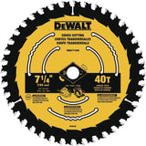 DEWALT 2-Pack 7-1/4-in 24 and 40 Set-Tooth Tungsten Carbide-Tipped Steel Circular Saw Blade Set