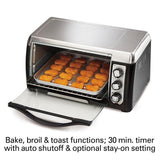 6 Slice Easy Clean Black Toaster Oven with Convection