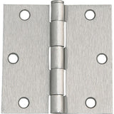 3-1/2 in. Square Corner Satin Nickel Door Hinge Value Pack (10 per Pack) - Super Arbor