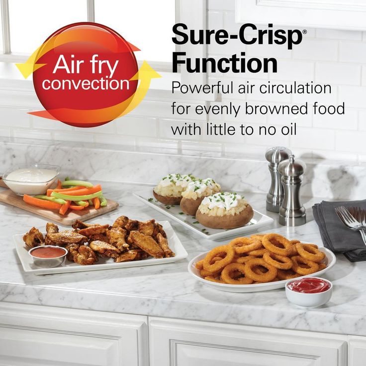 Sure Crisp 1440 W 6-Slice Stainless Steel Toaster Oven with Air Fry