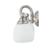 Cedar Cove 3-Light Brushed Nickel Vanity Light with Etched Opal Glass Shades