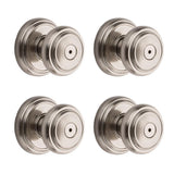 Prestige Alcott Satin Nickel Bed/Bath Door Knob (4-Pack) - Super Arbor