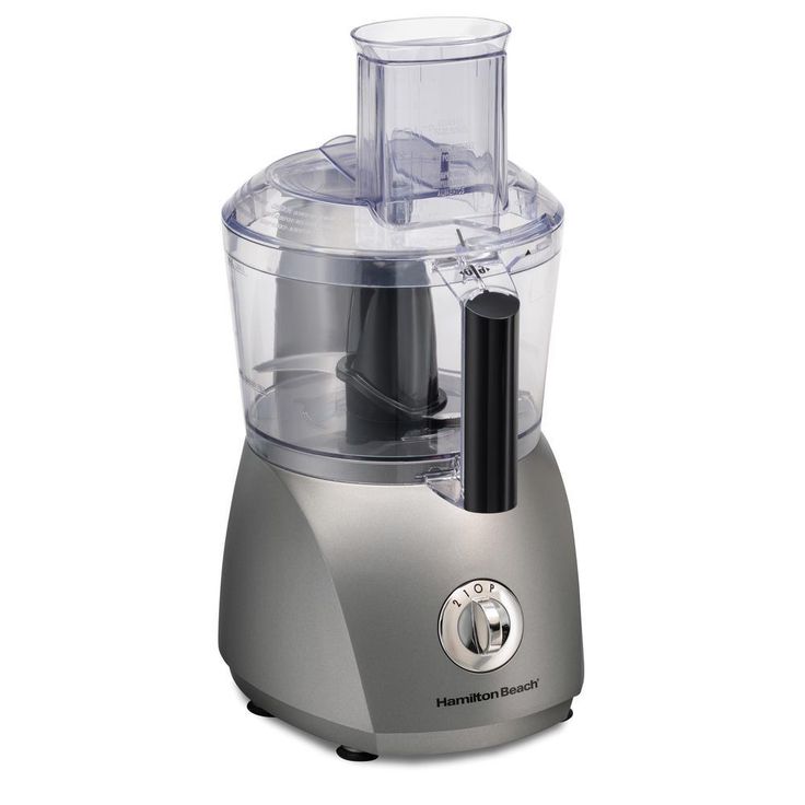 10-Cup 3-Speed Grey Food Processor with 6 Functions