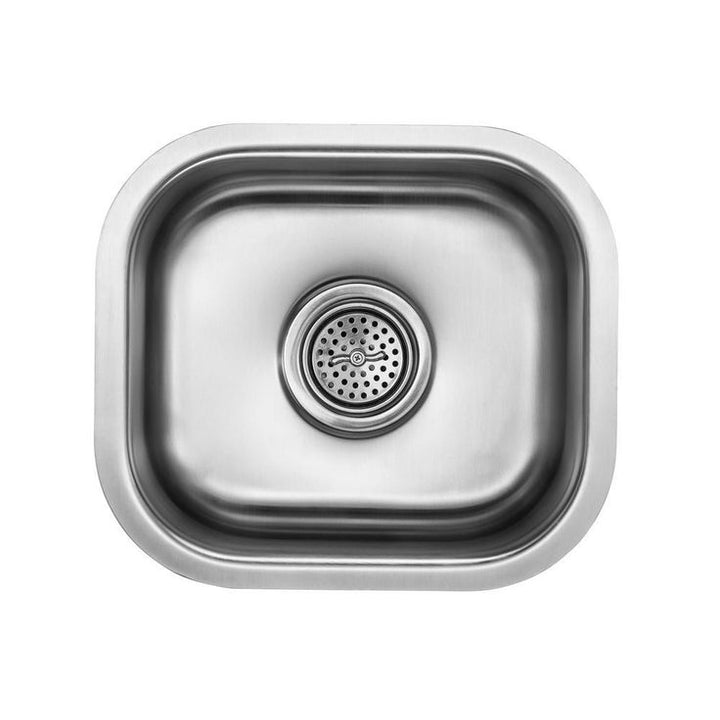 Undermount 15 in. 18-Gauge Stainless Steel Bar Sink in Brushed Stainless with Low Profile Pull Out Kitchen Faucet