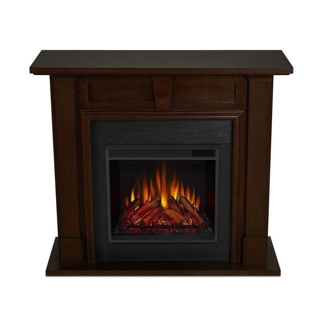 Granby 50 in. Freestanding Electric Fireplace in Dark Walnut - Super Arbor