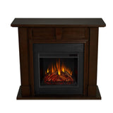 Granby 50 in. Freestanding Electric Fireplace in Dark Walnut - Super Arbor